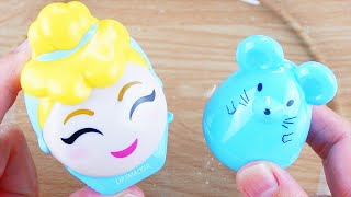 Slime Mixing with MAKEUP Satisfying Slime Coloring [upl. by Annoya]