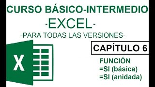 Curso Excel  Capitulo 6  Si basica y Si anidada [upl. by Kirtley]