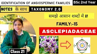 Asclepiadaceae Family 🏵️  Floral diagram and formulas  Taxonomy  Economic importance [upl. by Angelita]