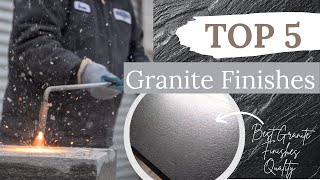 Types of Granite Finishes  Leather  Lapatro  Flamed Sandblast  Bush hammer  adityastonex [upl. by Boony254]