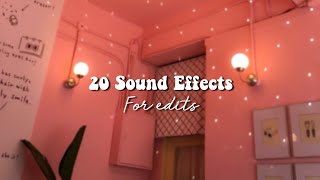 20 Sound Effects For Edits [upl. by Cirnek]