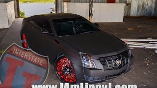 Linny J Matte Black Cadillac CTS on Lexani Forged 24s by 813 Customs [upl. by Akiria]