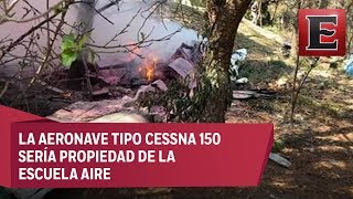 Desplome de avioneta deja dos muertos en Atizapán [upl. by Llenahc]