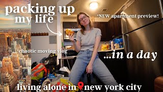 IM MOVING IN NEW YORK CITY A chaotic packing vlog  NEW apartment preview [upl. by Prouty]