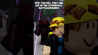 that one kid that WONT give up 💀🤣 roblox thestrongestbattlegrounds shorts [upl. by Tish]