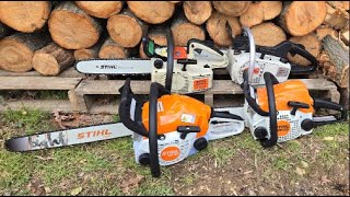 OLD vs NEW 30cc CHAINSAW BATTLE  Stihl 020 AVPE 009LEQ MS 170 MS 162 fight for 30cc battle [upl. by Rodger]