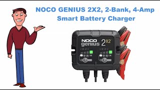 NOCO GENIUS2X2 2Bank 4Amp Smart Battery Charger Detail Honest Review [upl. by Eidissac]