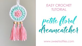 CROCHET DREAMCATCHER  Easy DIY Tutorial  Free Crochet Pattern for Beginners [upl. by Samuella]