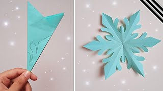 How to Make 6Pointed Snowflakes with Paper and Scissors Christmas Decorations 2022paper snowflake [upl. by Eehc]