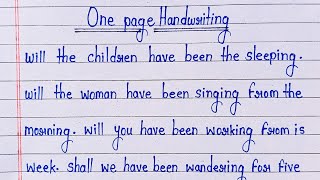 english ki one page handwriting [upl. by Quirita387]