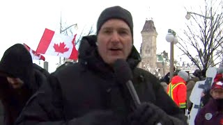 Ground coverage of protests in Ottawa  Police move in on Freedom Convoy [upl. by Icaj]