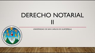 Clase 23 20231106 Derecho Notarial II [upl. by Sension]