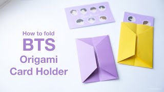 How to fold BTS Origami Card Holder Kimigami [upl. by Etteoj]