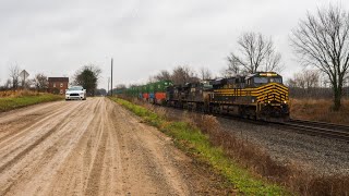 NS 8100 NKP Heritage Unit Leads 27G near Ligonier IN  11152024 [upl. by Inness]