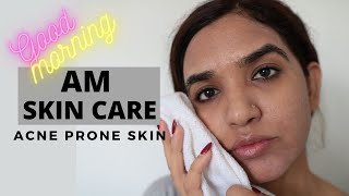 Products I use in the morning for my acneprone skin [upl. by Ahserkal]