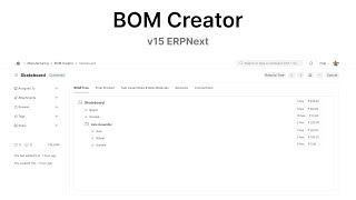 Multilevel BOM Creator  ERPNext v15 [upl. by Washburn]