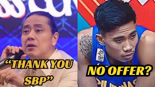 Rhenz abando hindi naglalaro sa Gilas at walang offer  Alfrancis Chua SBP director [upl. by Jenne]