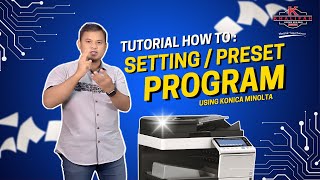 CARA SETTING  PRESET PROGRAM PADA MESIN KONICA MINOLTA  KCSB TUTORIAL [upl. by Ahseniuq]