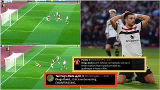 Diogo Dalot INCREDIBLE HUGE GOAL CHANCE MISS vs West Ham  Manchester United vs West Ham Highlights [upl. by Inglebert136]