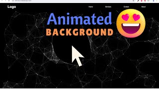 Create a Stunning Animated Particle Background with Particlesjs  StepbyStep Tutorialquot [upl. by Dammahum]