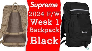 Supreme 2024 FW week1 Backpack quotBlackquot Review バックパック シュプリーム  SNKRS Lab nike supreme backpack [upl. by Enneirdna501]