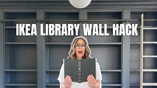 IKEA HACK DIY Billy Bookcase BuiltIn Library Wall [upl. by Mulford229]