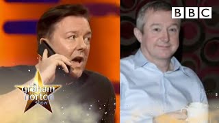 X Factor Celebrity Spat Ricky Gervais PRANKS Louis Walsh  The Graham Norton Show  BBC [upl. by Esinek]