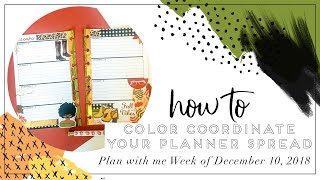 How to Color Coordinate your Planner Spread and Decorate Faster  Planner Tips Tutorials and Hacks [upl. by Kalk]