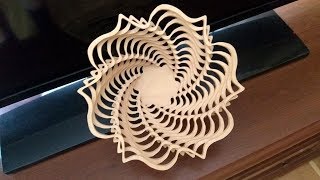 Fretwork scrollsaw bowl Cutting process and final result [upl. by Llertak]