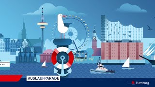 Auslaufparade zum 833 HAFENGEBURTSTAG HAMBURG [upl. by Idel]