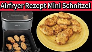 Airfryer Rezept Selbst Panierte Mini Hähnchen Schnitzel saftig amp lecker [upl. by Kacie551]