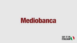 Mediobanca [upl. by Airdnna]