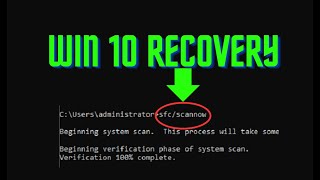 How to recover windows 10 corrupted files using SFC Command  SFC SCANNOW [upl. by Danita]