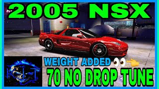 2005 NSX  70 NO DROP TUNE WEIGHT ADDED👈👀 THANKS FOR WATCHING👍 RUSH RACING 2 [upl. by Takashi]