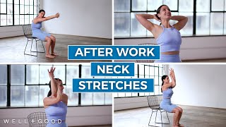 After Work Neck and Shoulder Stretches  Good Stretch  WellGood [upl. by Adin]