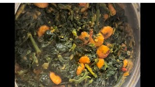 Chingri mach diye palong shak ranna  Spinach with Shrimp recipe Farha’s Recipe [upl. by Malcolm]