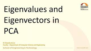 Eigenvalues and Eigenvectors with example  Step 3 of PCA 3 [upl. by Eedoj]