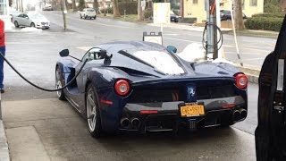 TDF Blue LaFerrari in the Rain 2X Startup Fuels Up  Pt 13 [upl. by Nonnag996]