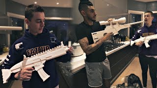 FaZe REAL LIFE Fortnite SCAR vs BOLT SNIPER [upl. by Millburn]