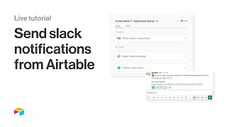 How to send Slack notifications from Airtable  Live tutorial [upl. by Arriaet]