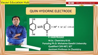 Quinhydrone electrode construction and working Electrochemistry types of electrodes [upl. by Eimme]