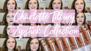 Charlotte Tilbury Lipstick Collection  Swatches amp Try On [upl. by Hendricks989]