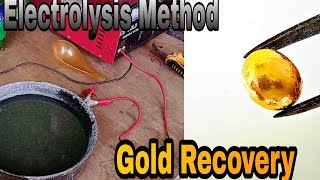 Electrolytic Gold Recovery From Gold Plated Pins  Electrolysis Method Gold Recovery [upl. by Deadman]