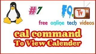 cal command  View Calendar of Any Year  FOTV [upl. by Veedis]