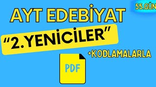 2YENİCİLER  65 Günde AYT Edebiyat Kampı  55 GÜN [upl. by Anairt]