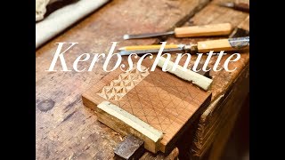 Kerbschnitte Grundlangen 👍 schnitzen lernen👨‍🔧Ornament schnitzen [upl. by Ahsinet]