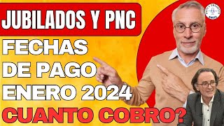 Cuando y Cuanto COBRO ANSES ENERO 2024 👉🏼Jubilados Pensionados AUH PNC SUAF  Fechas de Pago [upl. by Rehotsirhc492]