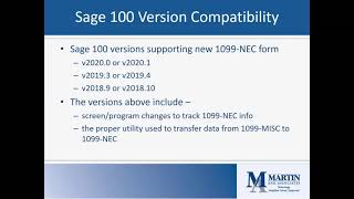 Sage 100 1099 Update 2020 [upl. by Acilegna522]