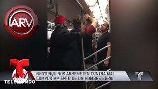 Borracho racista recibe su merecido  Al Rojo Vivo  Telemundo [upl. by Snilloc]