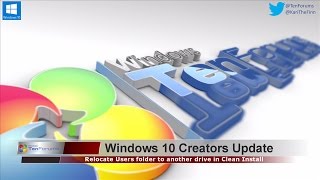 Windows 10 Creators Update  Relocate Users Folder [upl. by Aicital118]